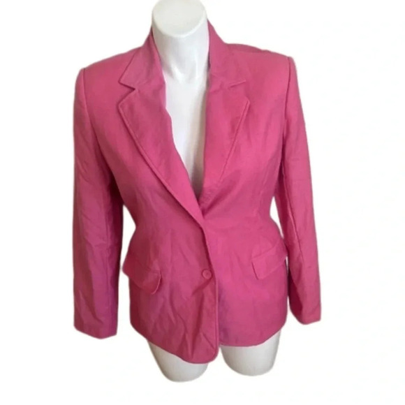 Chadwick’s 100% Wool Vintage Pink Blazer Size 14 - Picture 1 of 6